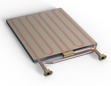 Embedded copper tube liquid cold plate Placa fría líquida de tubo de cobre integrada