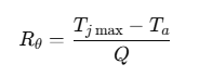 F&oacute;rmula de c&aacute;lculo de la Resistencia T&eacute;rmica (Rθ)