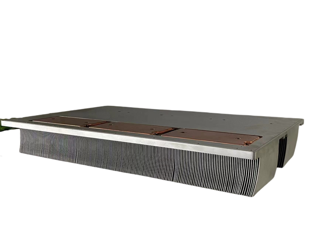 Disipador de calor personalizado de alta potencia, 2000W, aleta raspada de cobre para módulo IGBT industrial, disipador de calor de tubo de calor de 550mm