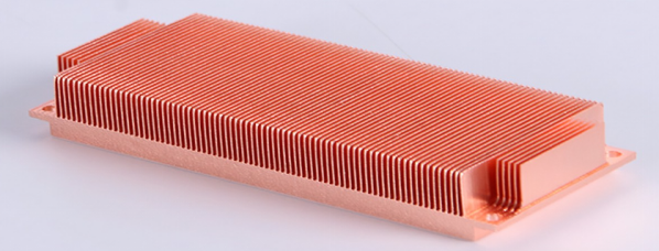 Disipador de calor de cobre personalizado con aleta raspada