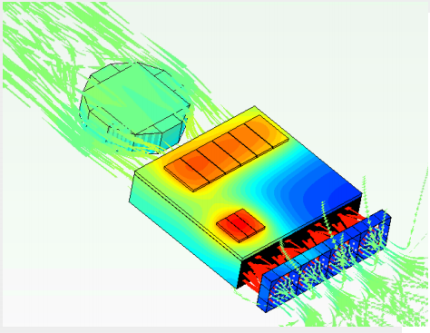 Diagrama de disipaci&oacute;n de calor de Cold Plates, que demuestra la disipaci&oacute;n de calor de Cold Plates cuando est&aacute; en funcionamiento