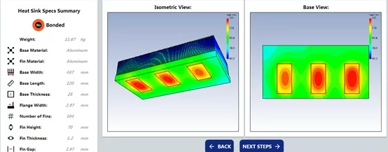 Dise&ntilde;o de disipador de calor con aletas raspadas
